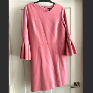 Ann Taylor Pink Ruffle Sleeve Dress Size 12